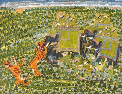 Raghuraj Singh Hunting Tigers by Unbekannt Unbekannt